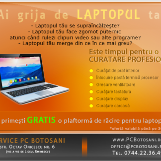 curatare laptop pasta procesor